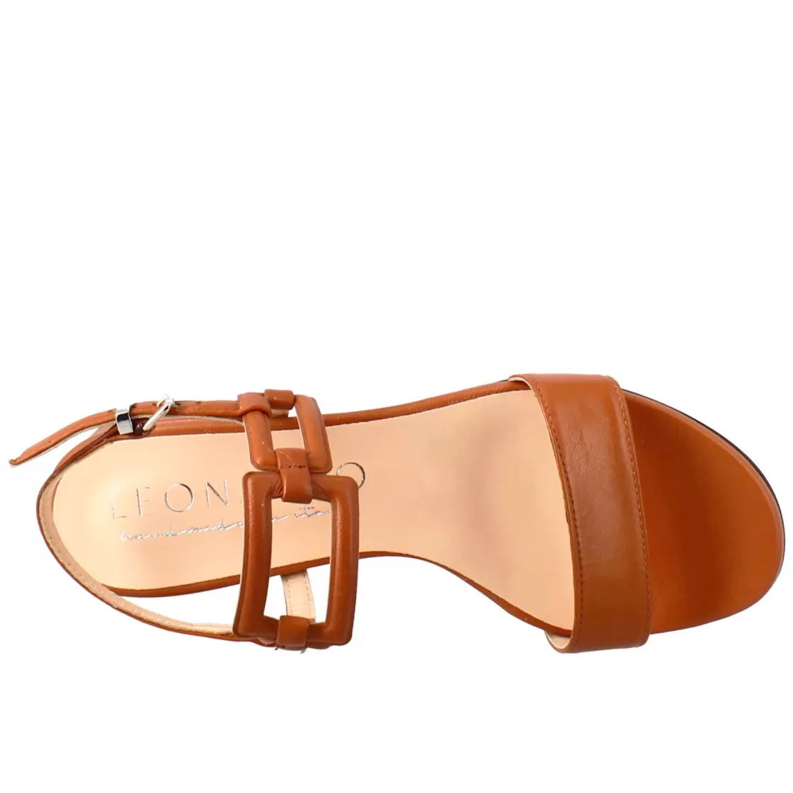 Best Leonardo Shoes Sandalo Aperto Da Donna Con Tacco Basso In Pelle Colore Marrone