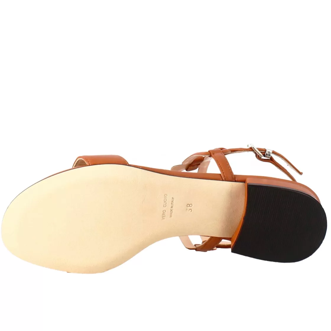 Best Leonardo Shoes Sandalo Aperto Da Donna Con Tacco Basso In Pelle Colore Marrone