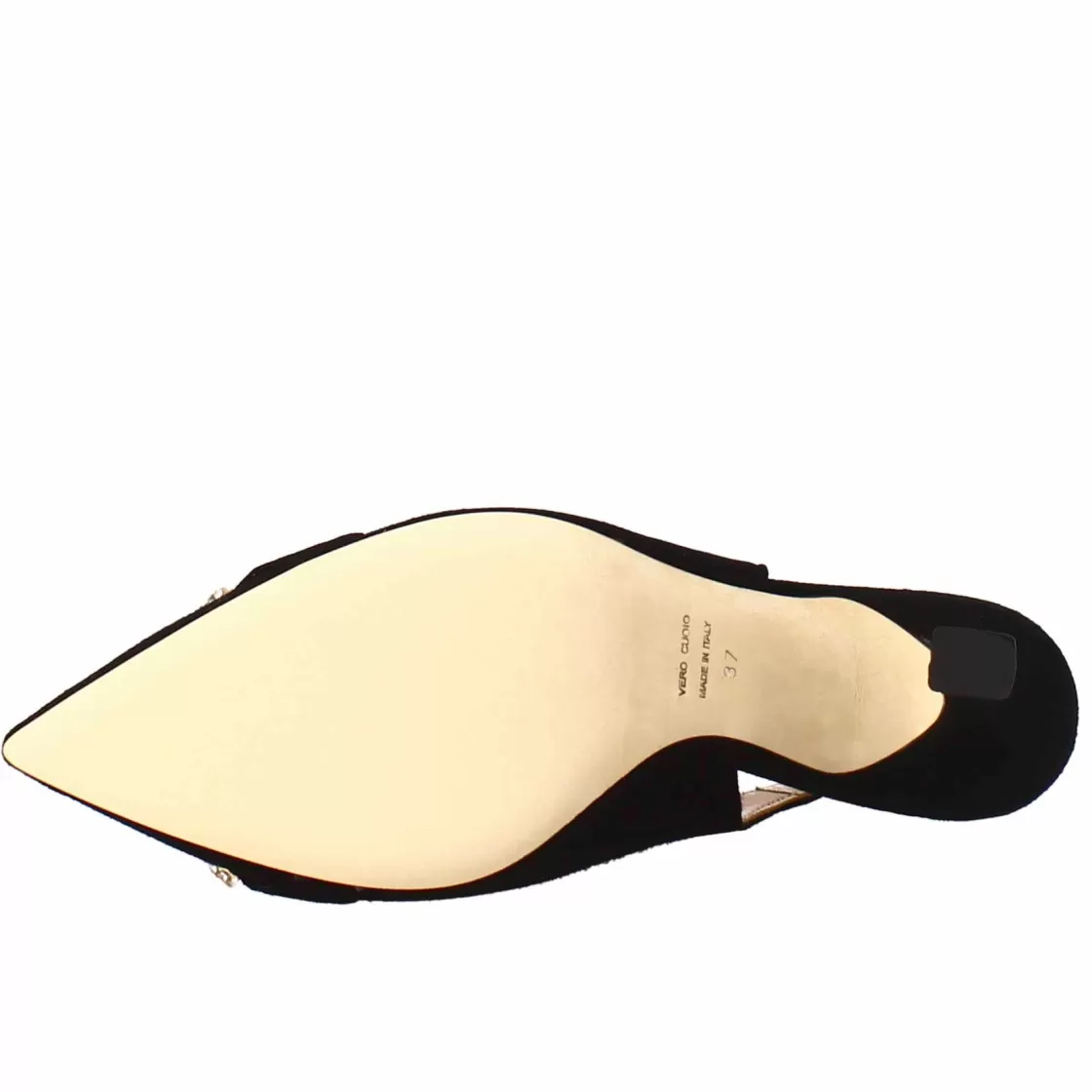 New Leonardo Shoes Sandalo Da Donna A Forma In Pelle Scamosciata Colore Con Glitter Applicati Nero