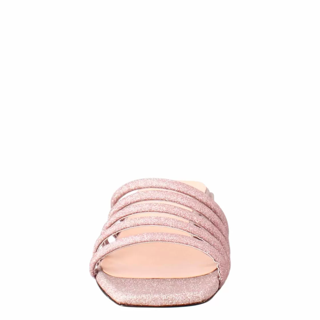 Best Leonardo Shoes Sandalo Da Donna A Forma Squadrata In Pelle Con Glitter Rosa