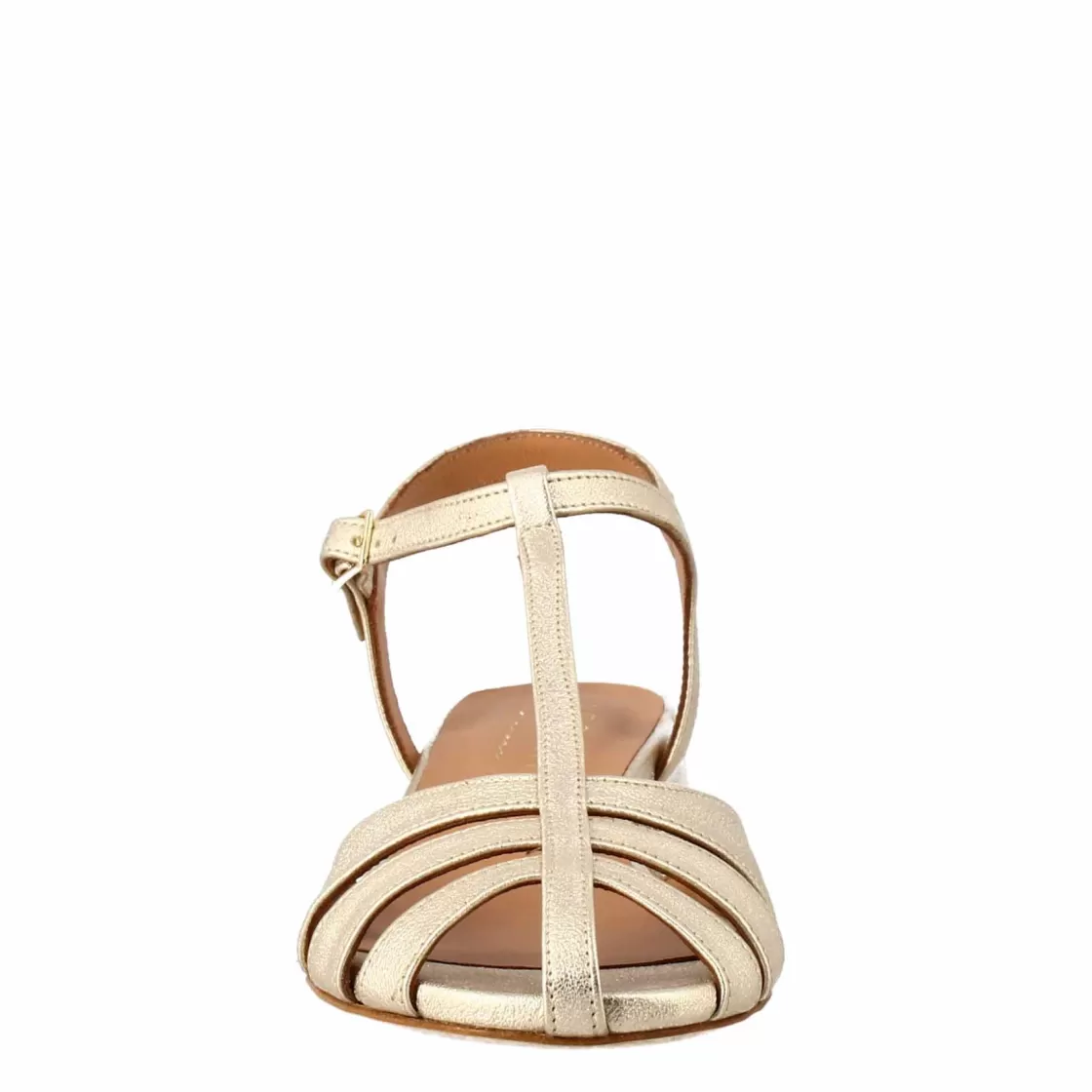 Sale Leonardo Shoes Sandalo Da Donna Colore Laminato A Forma Di Gabbia Platino