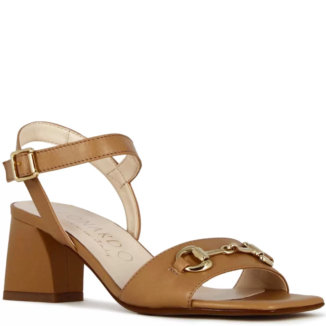 Online Leonardo Shoes Sandalo Da Donna In Pelle Colore Con Morsetto Fatto A Mano Marrone