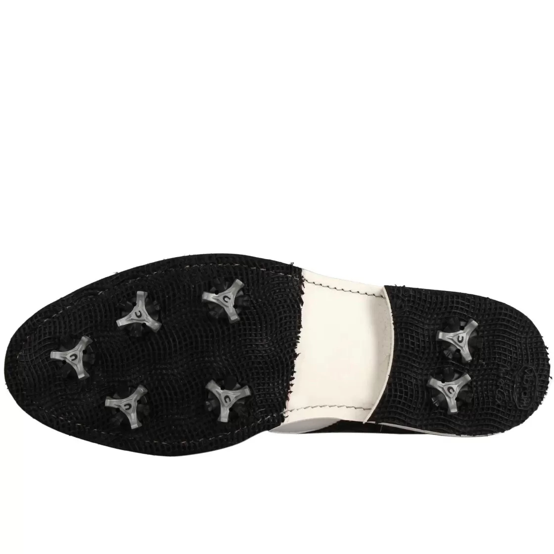 Cheap Leonardo Shoes Scarpa Golf Artigianale Da Donna In Pelle Colore Con Dettagli In Pelle Colore Nero Bianco