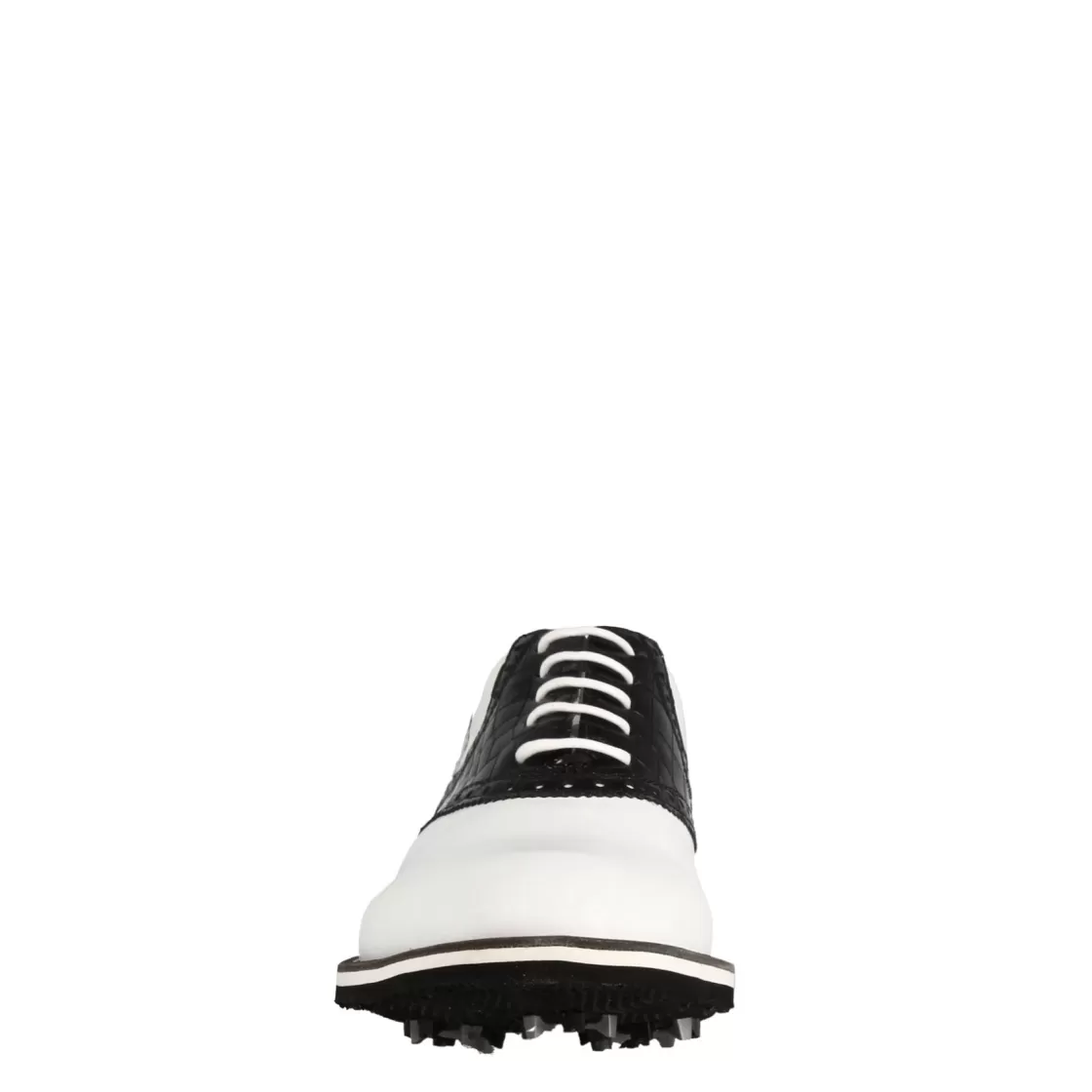 Cheap Leonardo Shoes Scarpa Golf Artigianale Da Donna In Pelle Colore Con Dettagli In Pelle Colore Nero Bianco