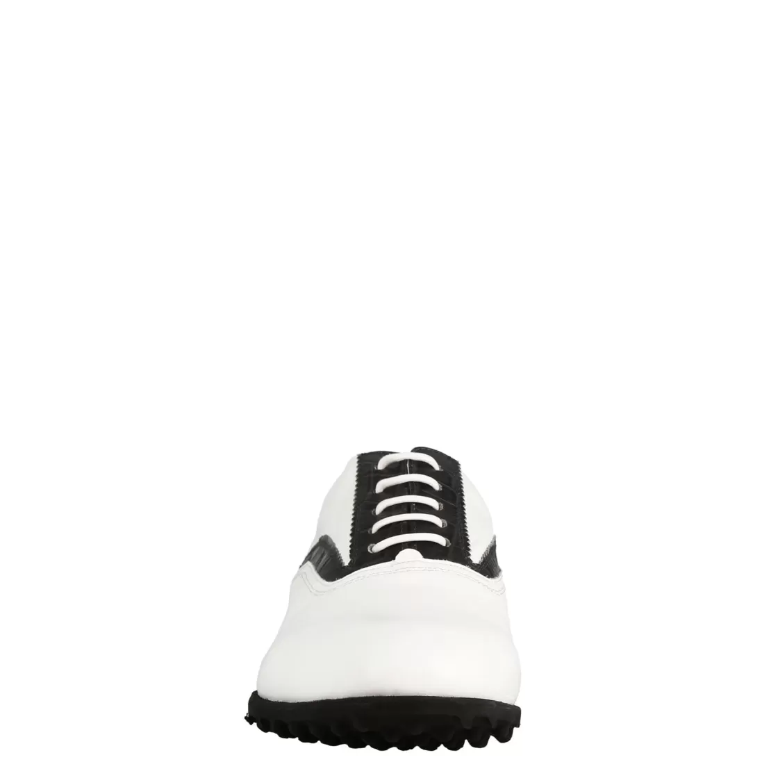 Best Sale Leonardo Shoes Scarpa Golf Da Uomo Fatta A Mano In Pelle Colore Con Dettagli Colore Nero Bianco