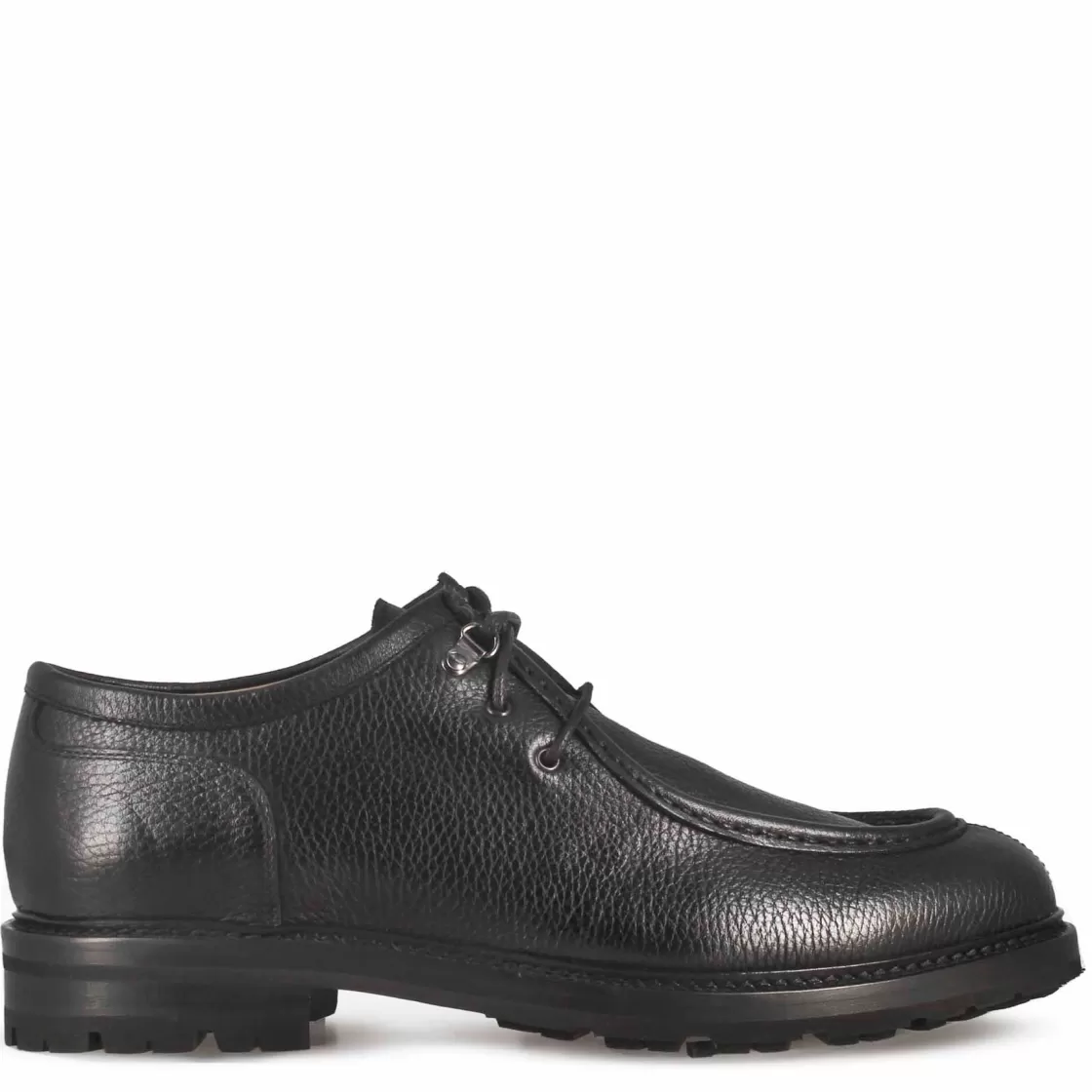Outlet Leonardo Shoes Scarpa Stringata Da Uomo Modello Ingegnere In Pelle Colore Nero