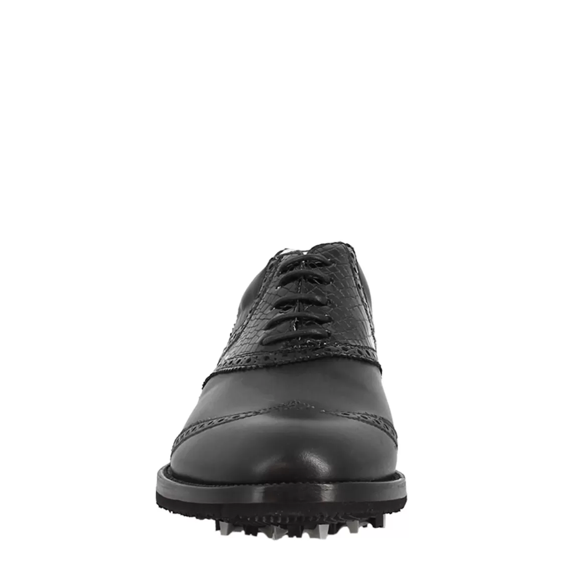 Sale Leonardo Shoes Scarpe Da Golf Da Uomo Colore Cocco Dettagli Brogue Artigianali In Pelle Nero