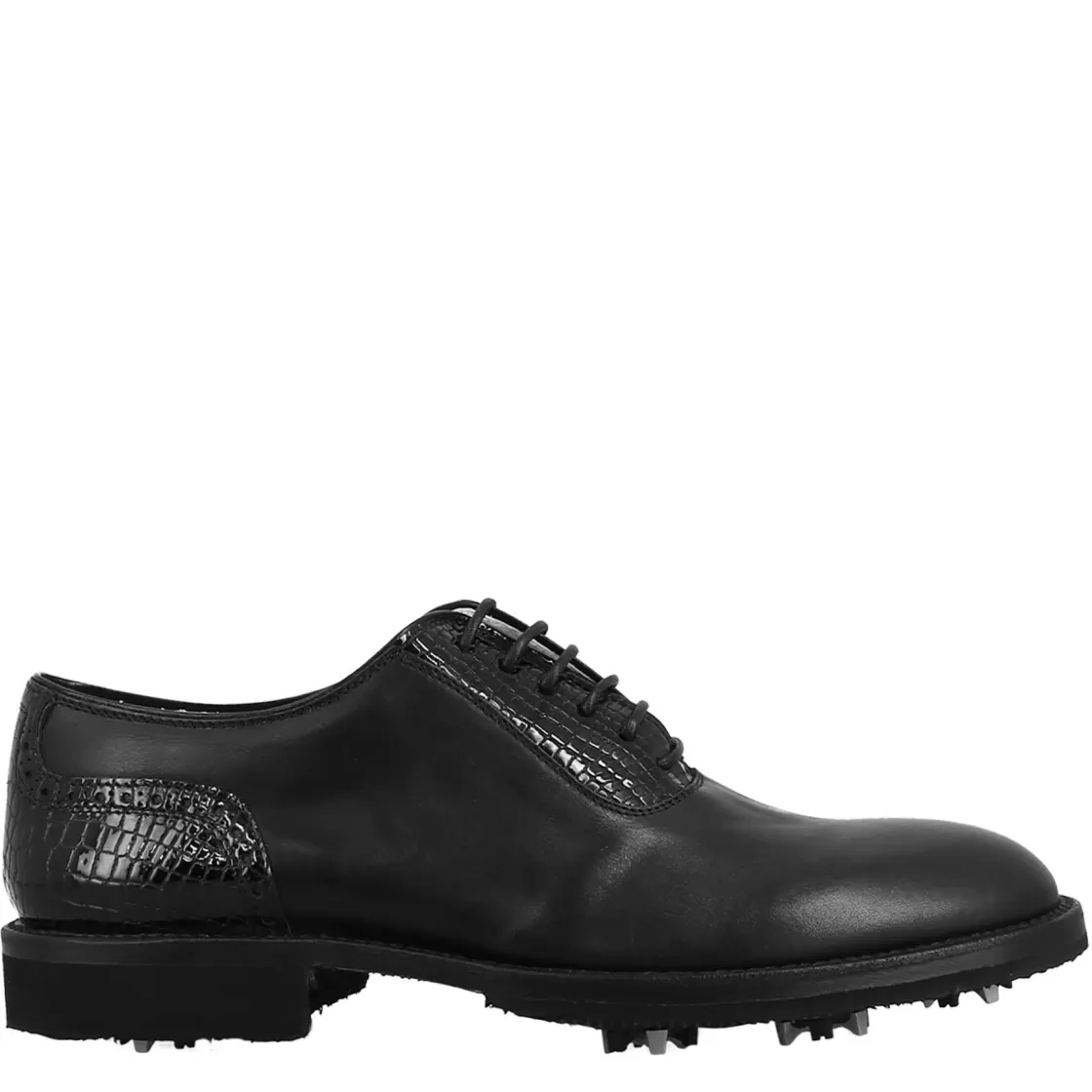 Clearance Leonardo Shoes Scarpe Da Golf Da Uomo Colore Dettagli Brogue Artigianali In Pelle Nero