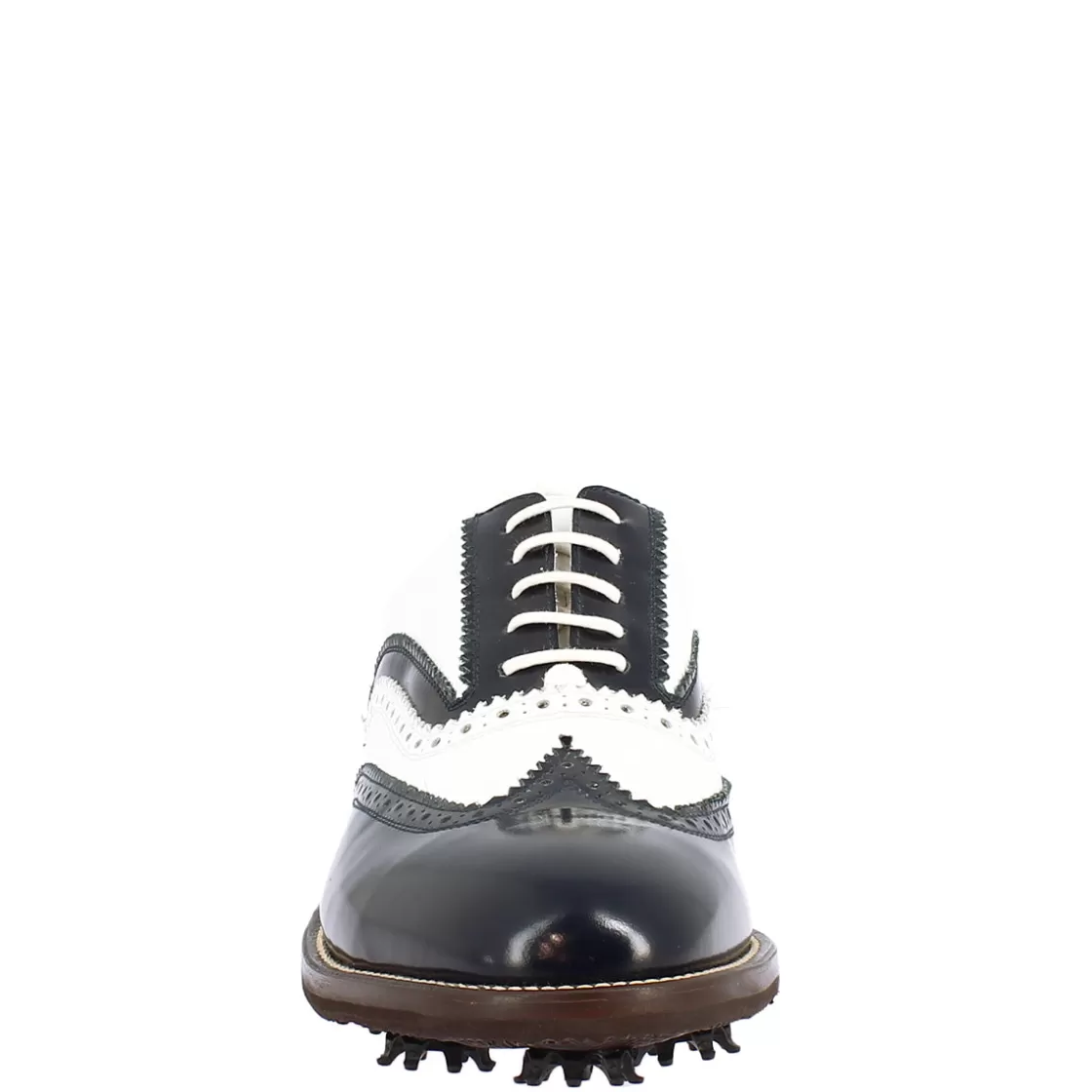 Flash Sale Leonardo Shoes Scarpe Da Golf Uomo Bicolore Bianco E In Pelle Blu