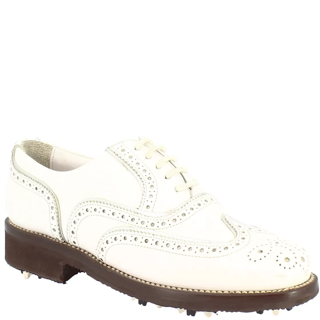 Cheap Leonardo Shoes Scarpe Da Golf Uomo Impermeabili Fatte A Mano In Pelle Bianca Nero