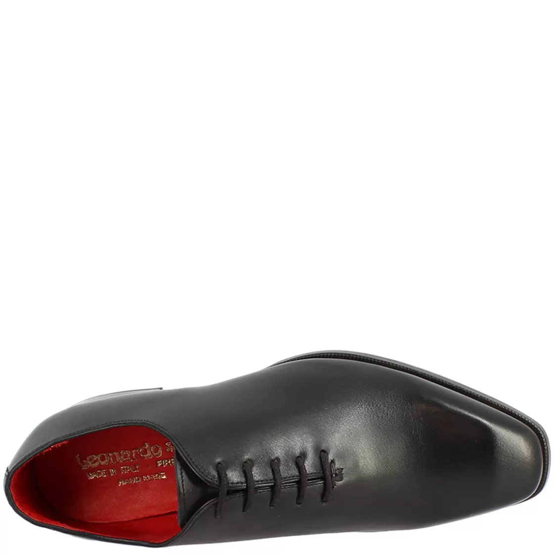 Store Leonardo Shoes Scarpe Da Uomo Fatte A Mano Stringate In Pelle Nera Con Lacci Nero