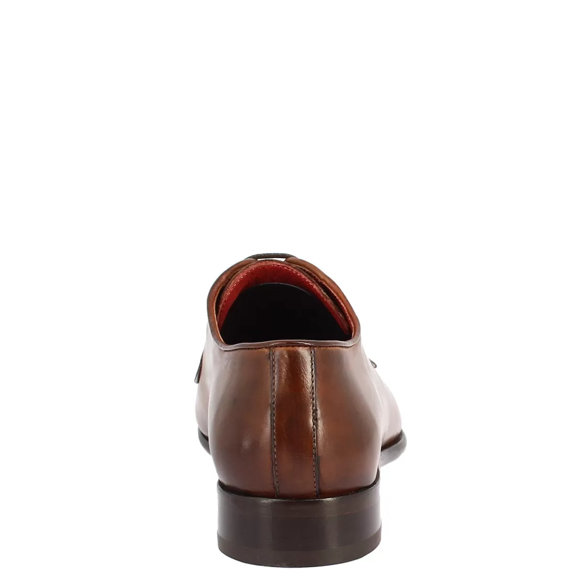 Cheap Leonardo Shoes Scarpe Da Uomo Stringate Fatte A Mano In Pelle Brandy Marrone