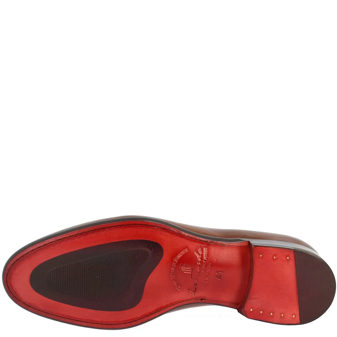 Cheap Leonardo Shoes Scarpe Da Uomo Stringate Fatte A Mano In Pelle Brandy Marrone