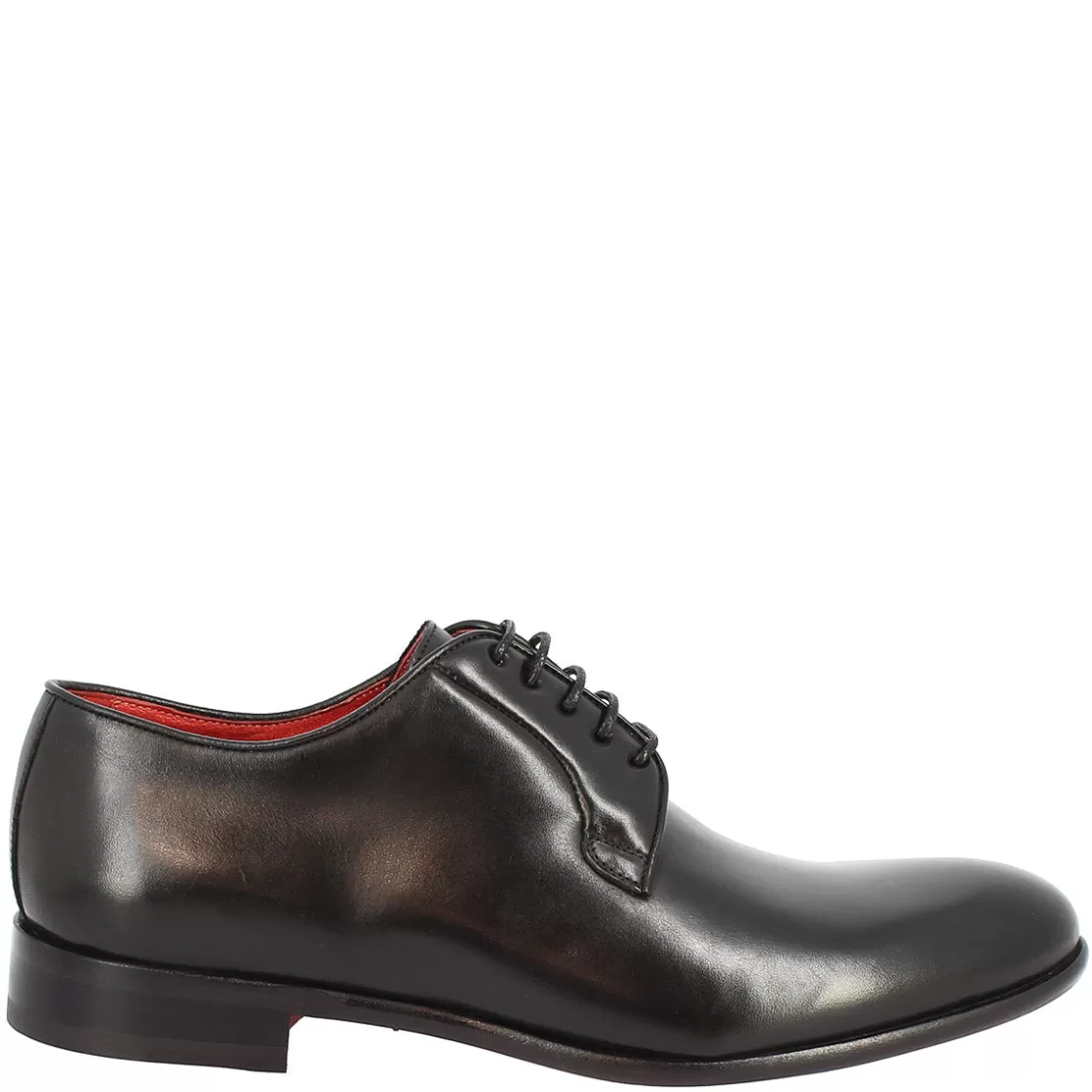 Discount Leonardo Shoes Scarpe Da Uomo Stringate Fatte A Mano In Pelle Nera Nero