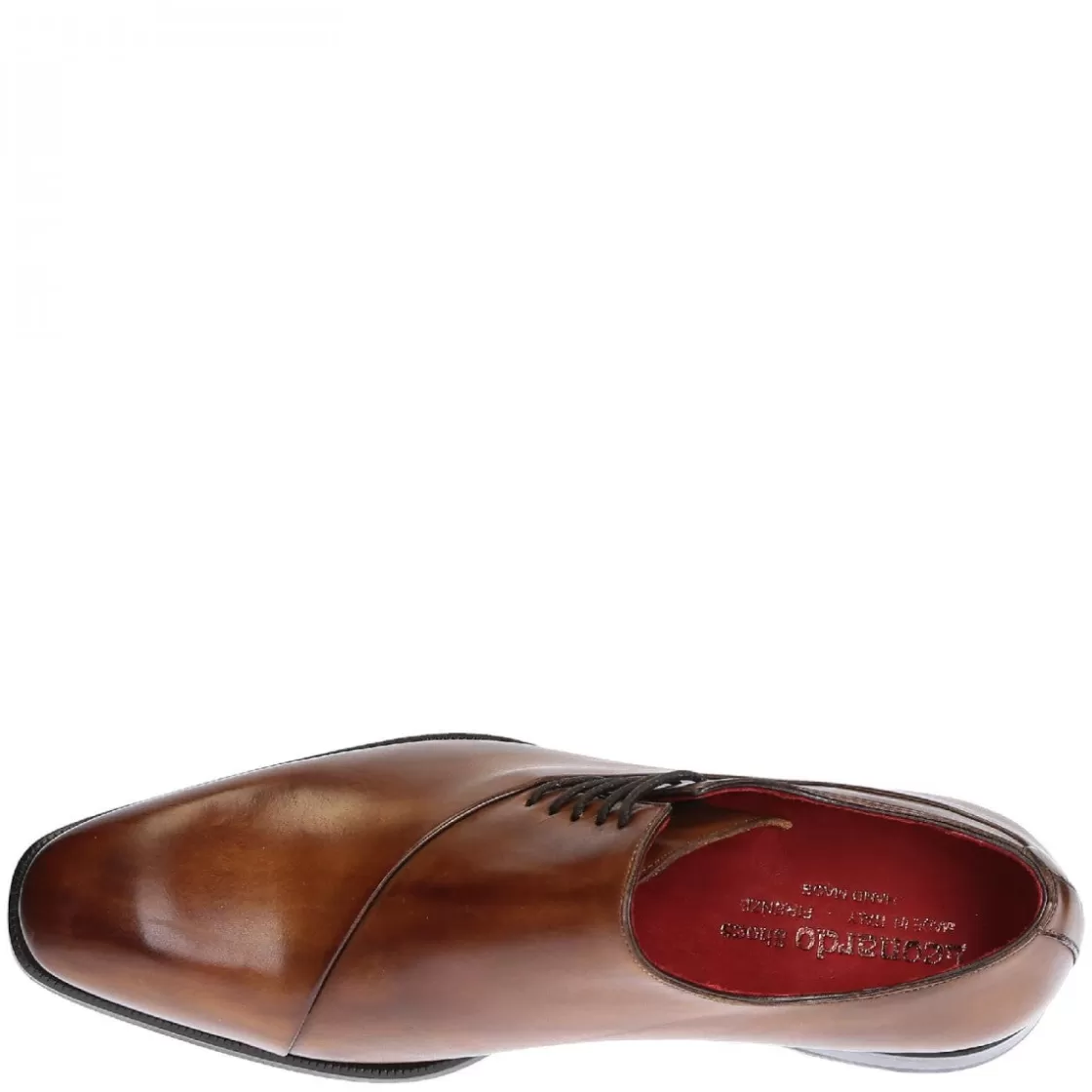 Hot Leonardo Shoes Scarpe Eleganti Da Uomo In Pelle Color Chiaro Marrone