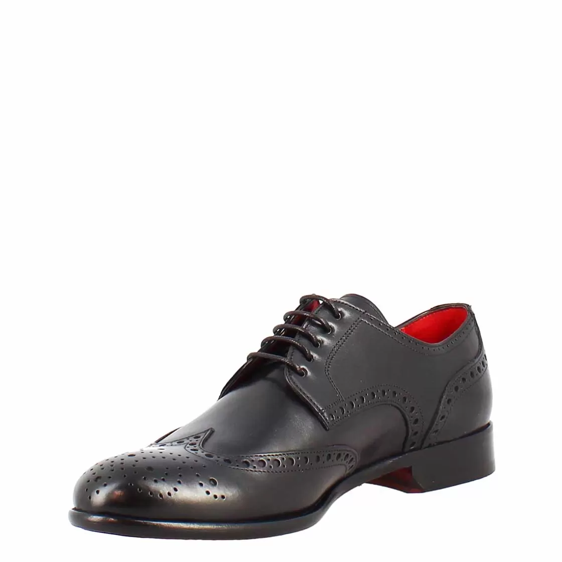 Flash Sale Leonardo Shoes Scarpe Francesine Brogue Da Uomo Fatte A Mano In Pelle Colore Nero