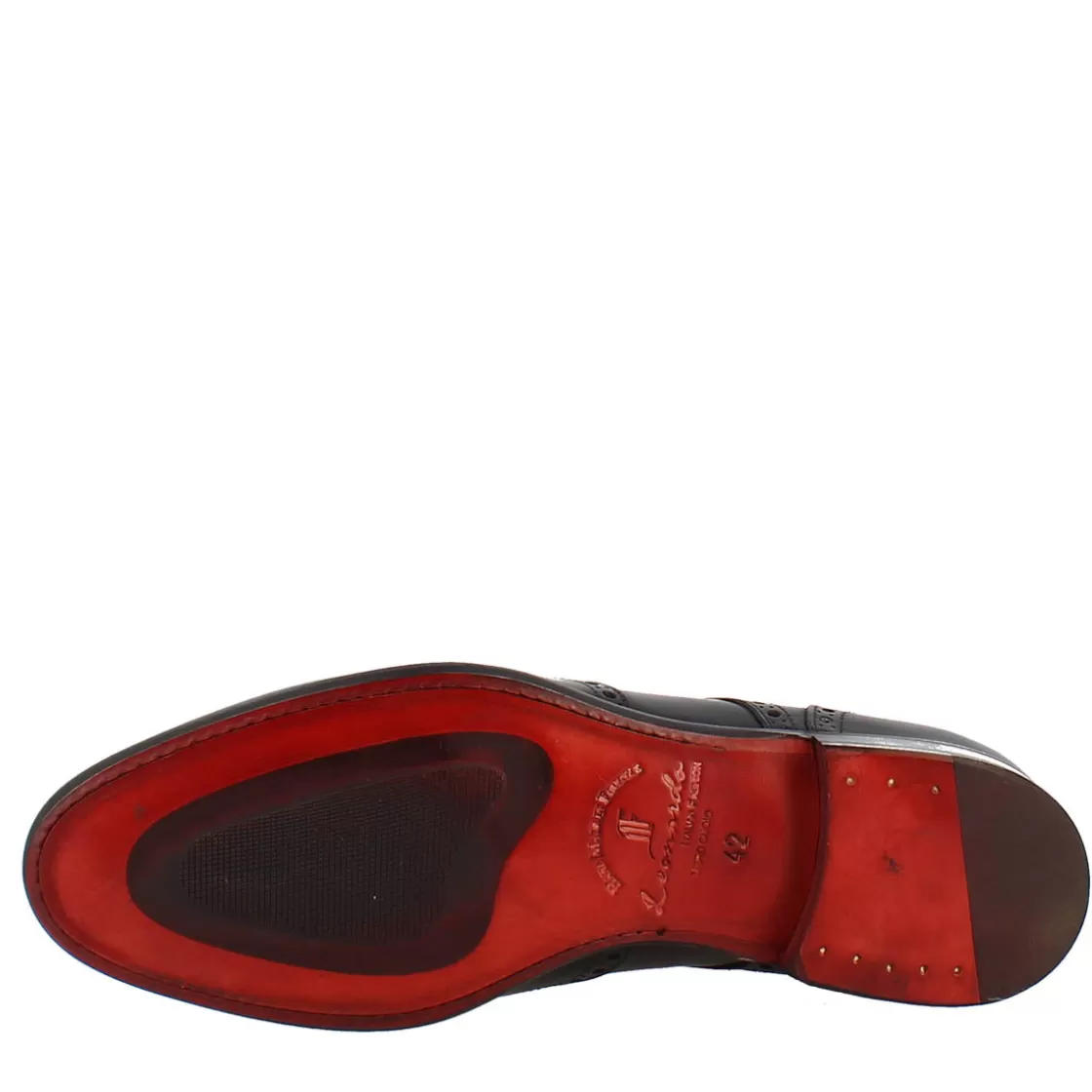 Flash Sale Leonardo Shoes Scarpe Francesine Brogue Da Uomo Fatte A Mano In Pelle Colore Nero