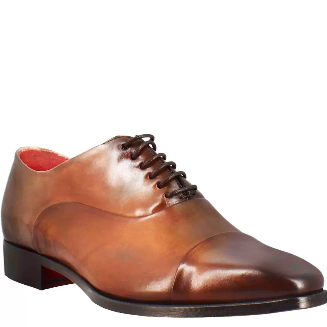 Best Leonardo Shoes Scarpe Francesine Con Puntale In Pelle Color Brandy Marrone