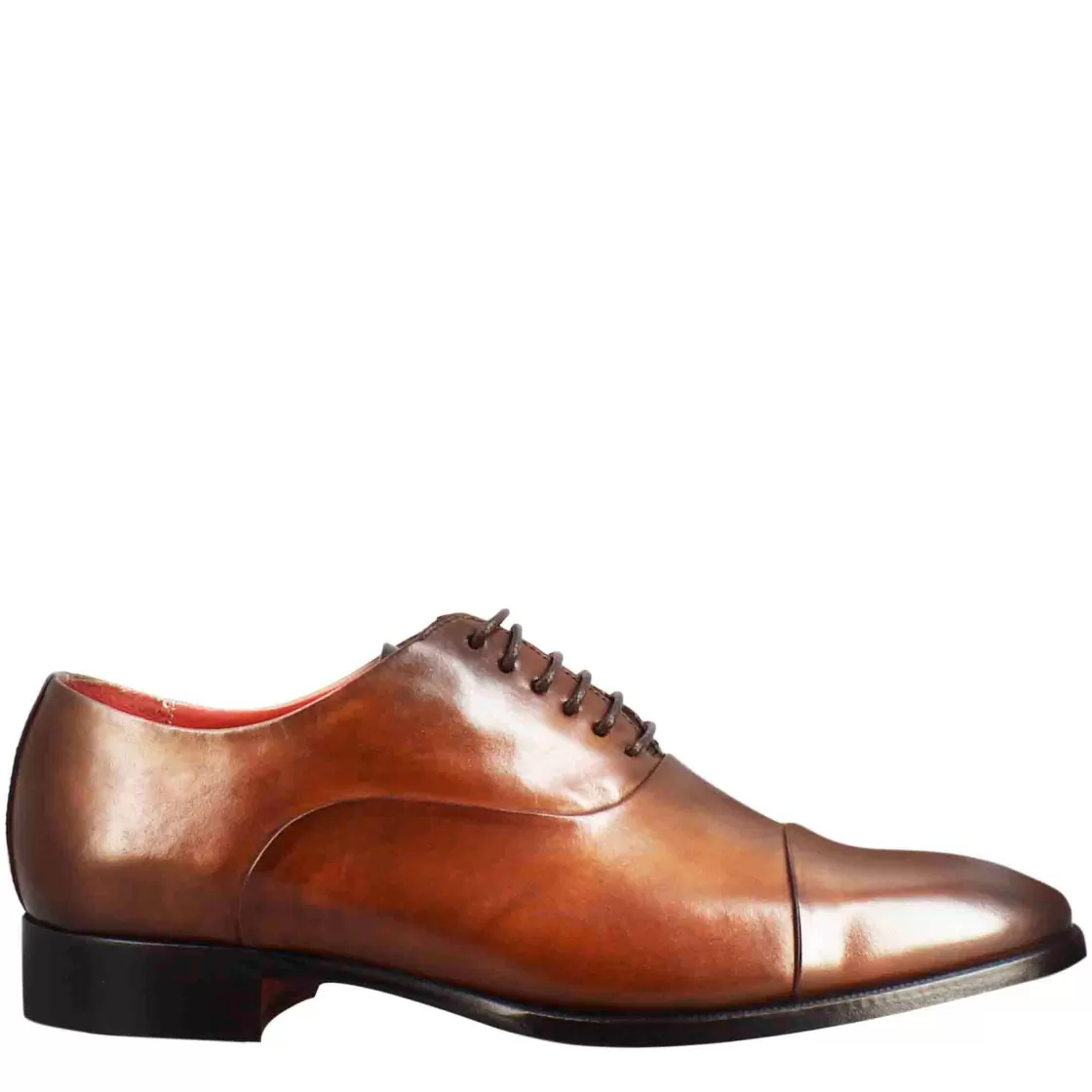 Best Leonardo Shoes Scarpe Francesine Con Puntale In Pelle Color Brandy Marrone
