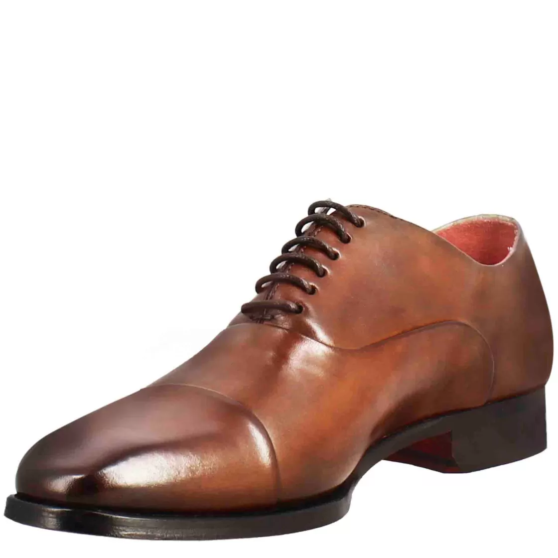 Best Leonardo Shoes Scarpe Francesine Con Puntale In Pelle Color Brandy Marrone