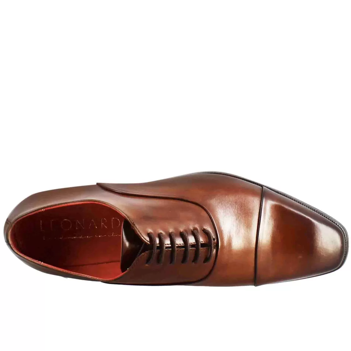 Best Leonardo Shoes Scarpe Francesine Con Puntale In Pelle Color Brandy Marrone