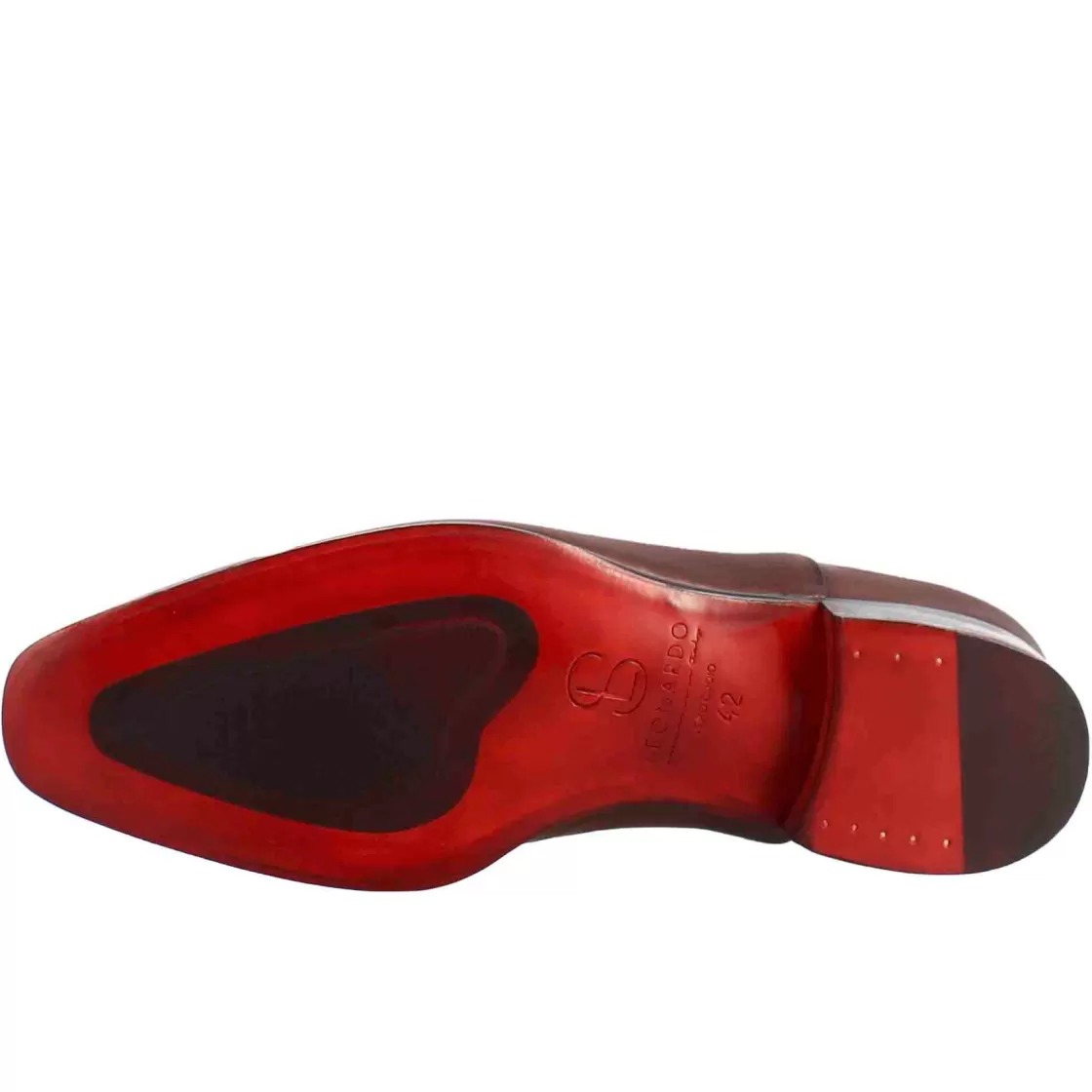 Best Leonardo Shoes Scarpe Francesine Con Puntale In Pelle Color Brandy Marrone