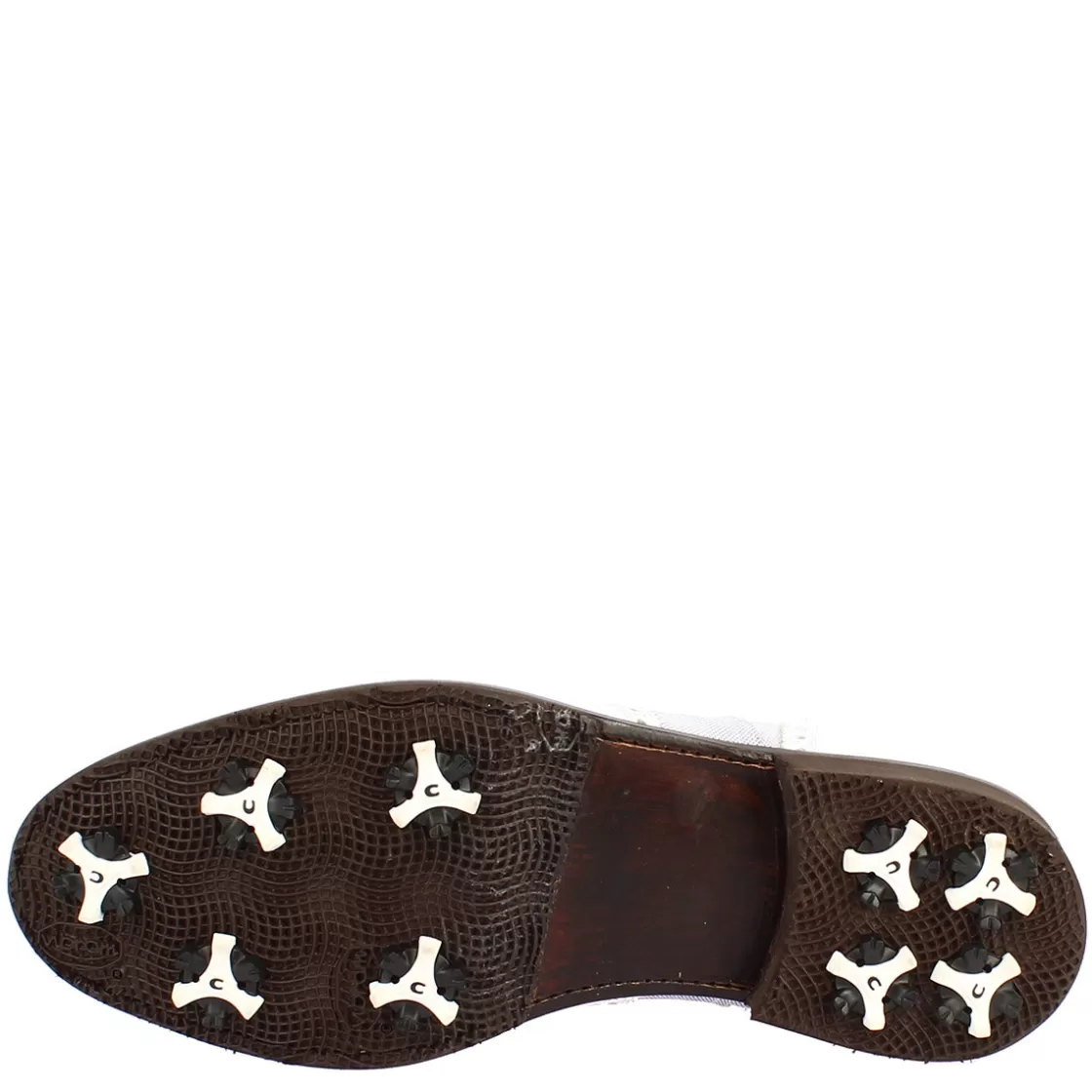 Online Leonardo Shoes Scarpe Golf Donna Estive Fatte A Mano In Pelle Bianca E Tessuto Bianco
