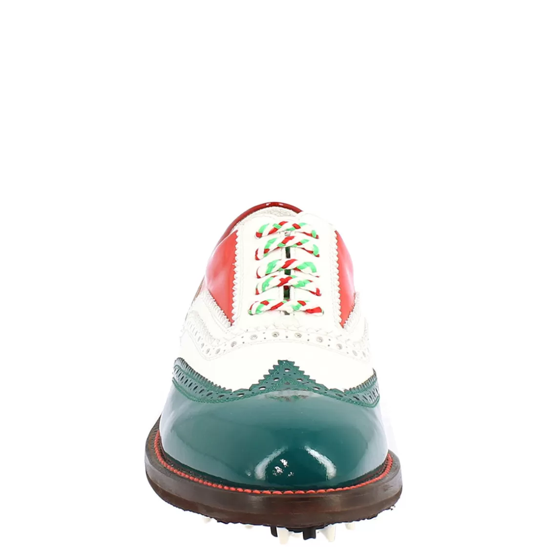 Cheap Leonardo Shoes Scarpe Golf Donna Fatte A Mano Nei Colori Della Bandiera Italiana Multicolor