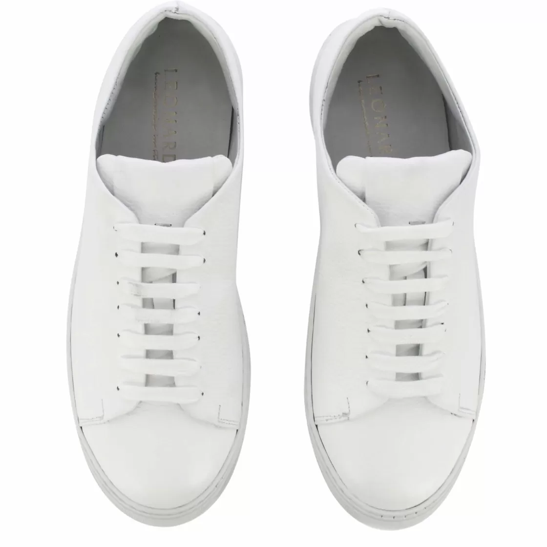 Online Leonardo Shoes Sneaker Classica Da Uomo In Pelle Colore Bianco