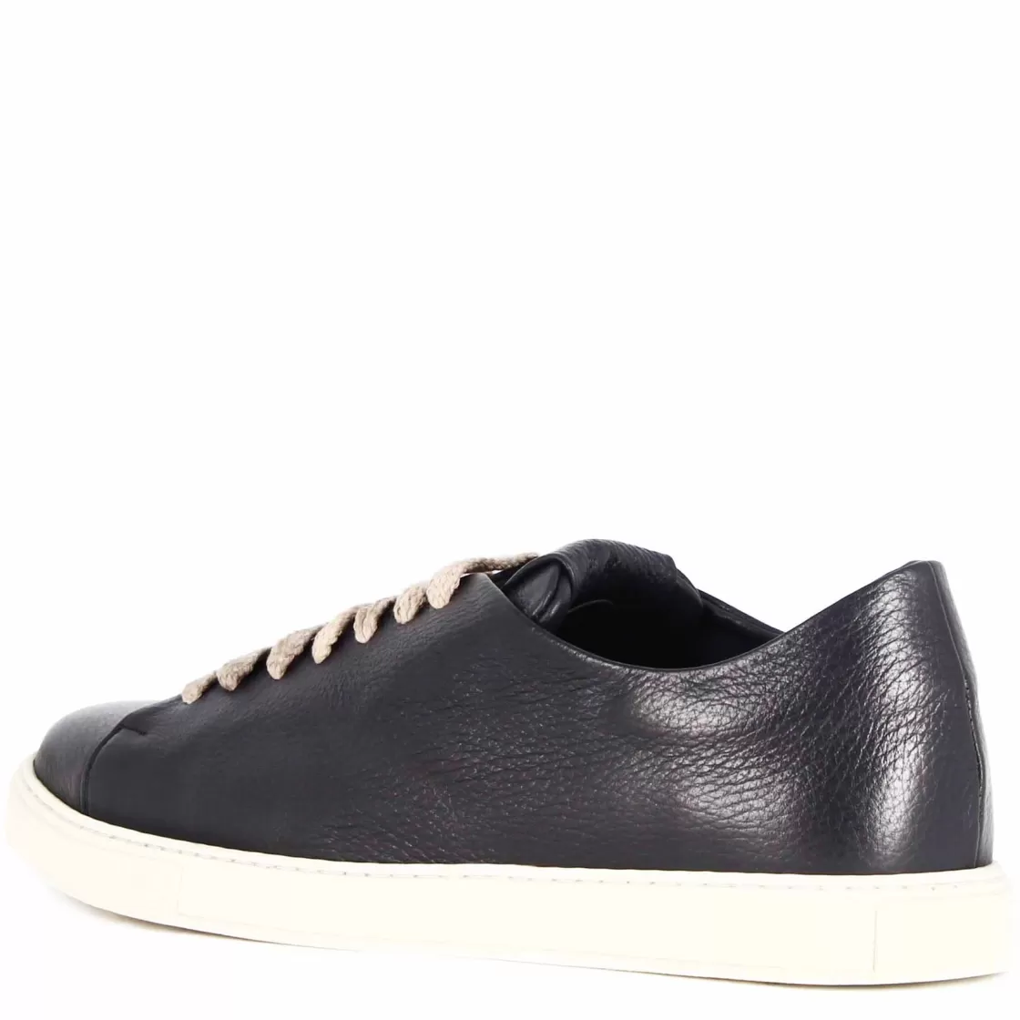 Discount Leonardo Shoes Sneaker Classica Da Uomo In Pelle Colore Blu