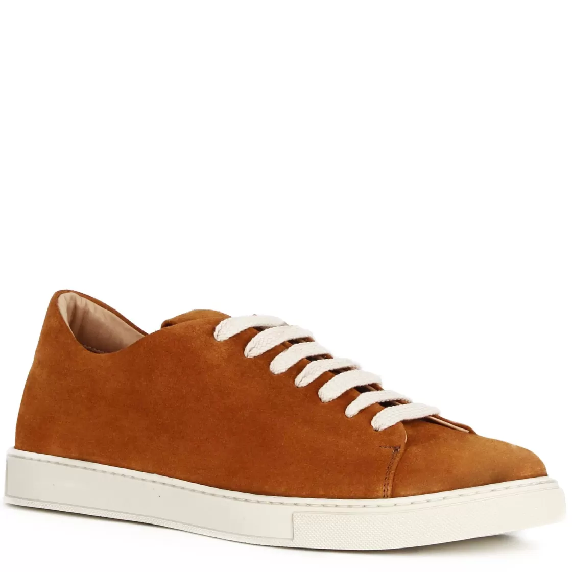 Cheap Leonardo Shoes Sneaker Classica Da Uomo In Pelle Scamosciata Colore Marrone Chiaro