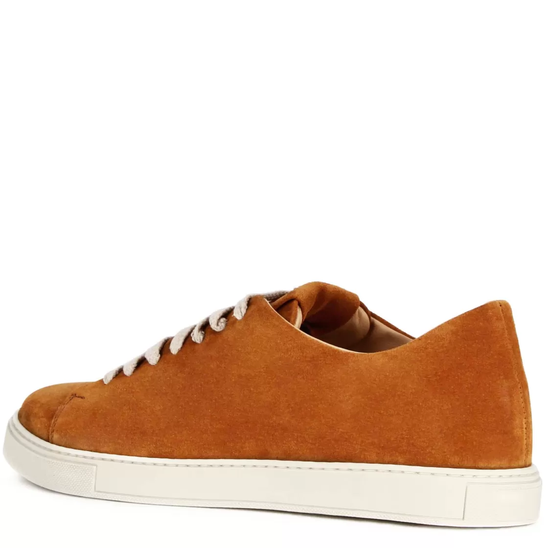 Cheap Leonardo Shoes Sneaker Classica Da Uomo In Pelle Scamosciata Colore Marrone Chiaro