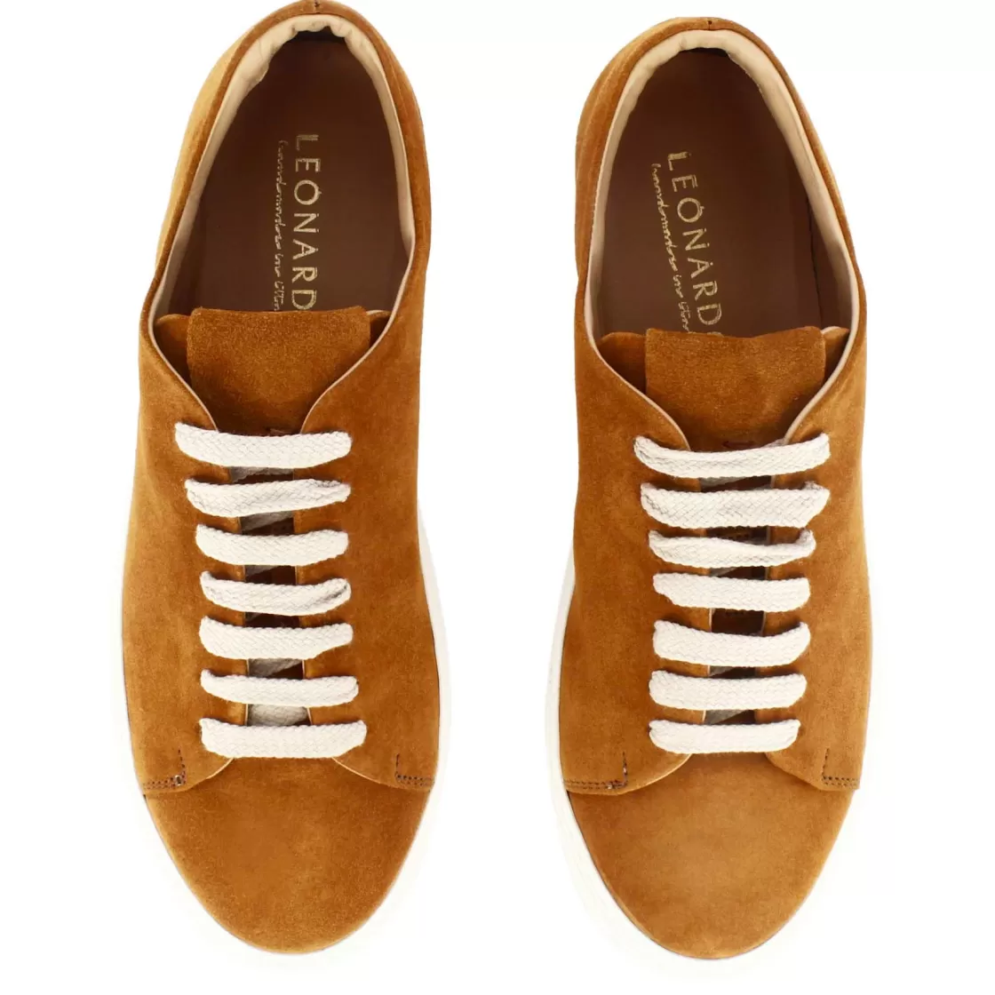 Cheap Leonardo Shoes Sneaker Classica Da Uomo In Pelle Scamosciata Colore Marrone Chiaro