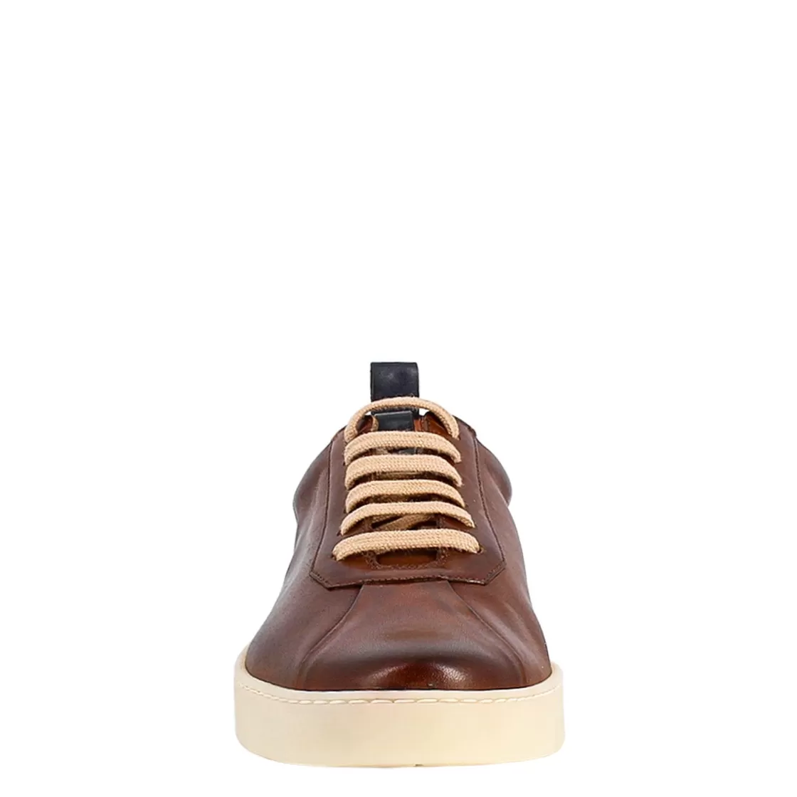 Best Leonardo Shoes Sneaker E Blu Elegante Da Uomo In Pelle Liscia Marrone