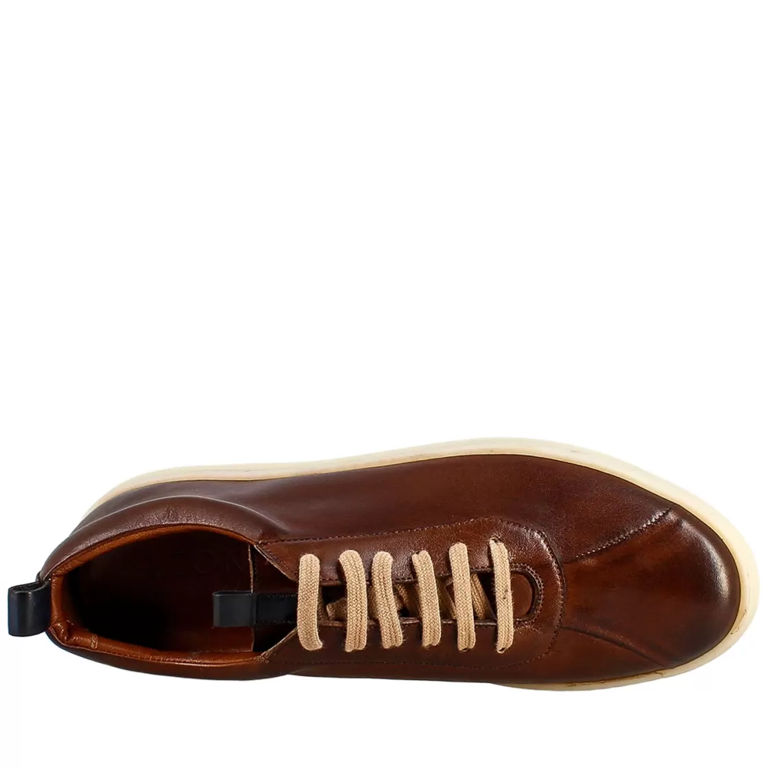 Best Leonardo Shoes Sneaker E Blu Elegante Da Uomo In Pelle Liscia Marrone