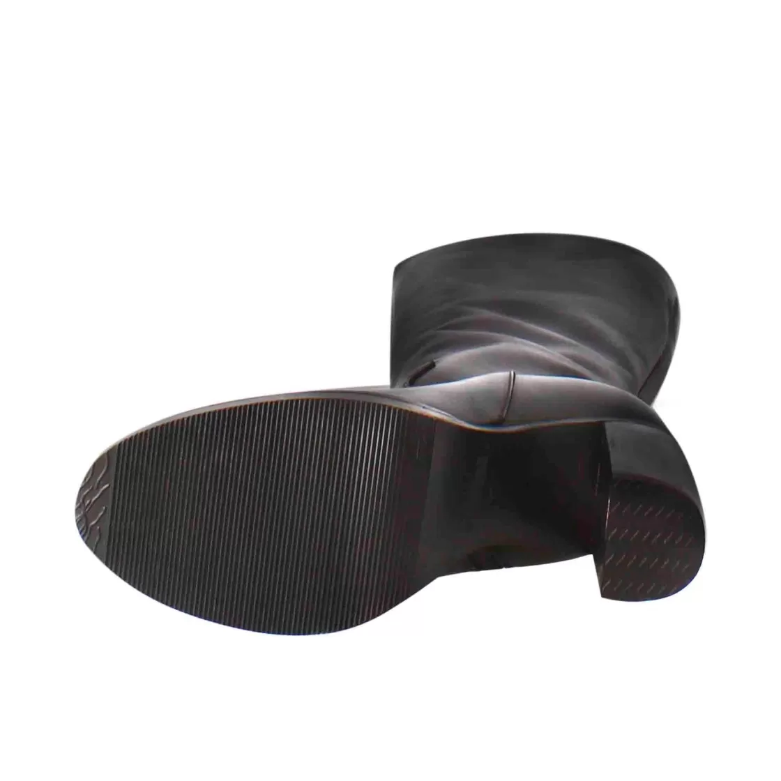 Cheap Leonardo Shoes Stivale Al Ginocchio Da Donna Liscio Con Tacco Alto In Pelle Nero