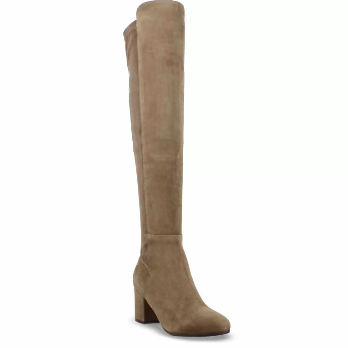 Fashion Leonardo Shoes Stivale Alto Da Donna In Pelle Scamosciata Gambale Morbido Marrone Chiaro