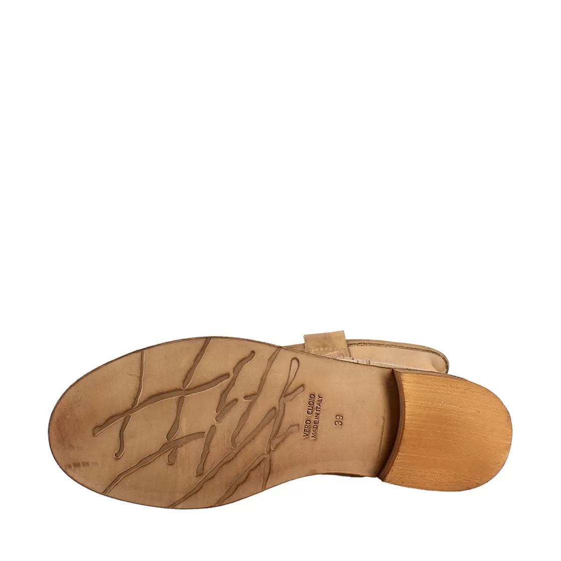 Best Leonardo Shoes Stivale Da Donna Altezza Polpaccio In Pelle Vintage Colore Sfoderato Beige