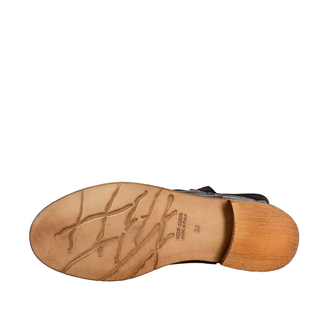 Best Sale Leonardo Shoes Stivale Da Donna Altezza Polpaccio In Pelle Vintage Colore Sfoderato Marrone Scuro