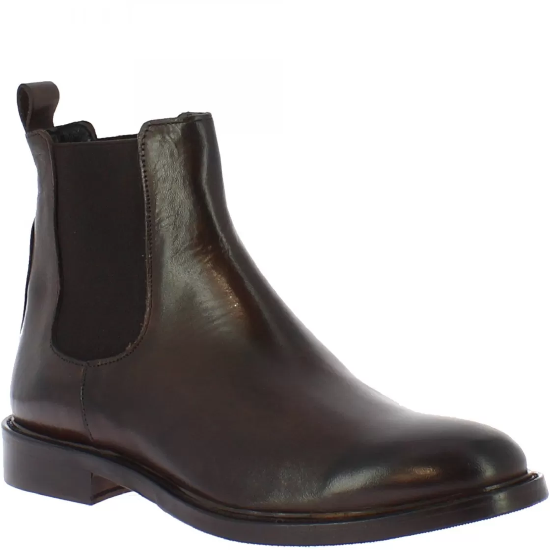 Discount Leonardo Shoes Stivaletti Classici Da Uomo Fatti A Mano In Pelle Marrone