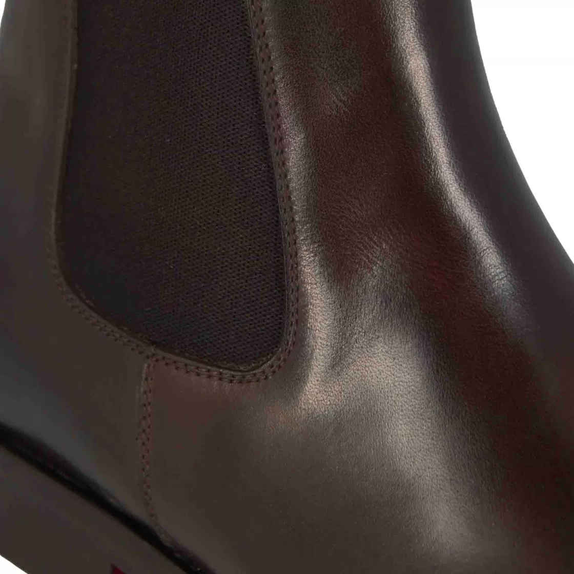 Fashion Leonardo Shoes Stivaletti Da Uomo Chelsea Eleganti In Pelle Colore Marrone Fatti A Mano Marrone Scuro