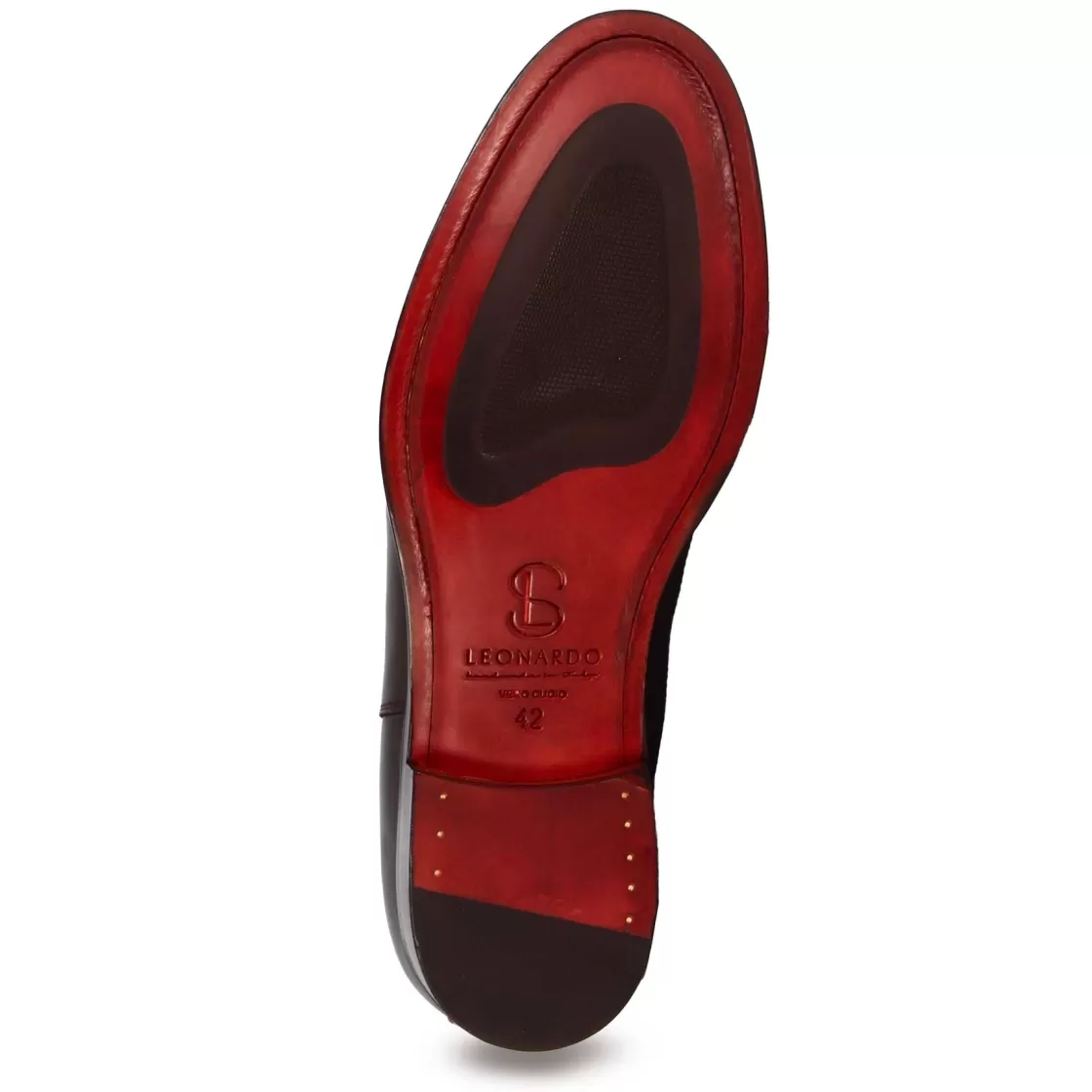 Fashion Leonardo Shoes Stivaletti Da Uomo Chelsea Eleganti In Pelle Colore Marrone Fatti A Mano Marrone Scuro