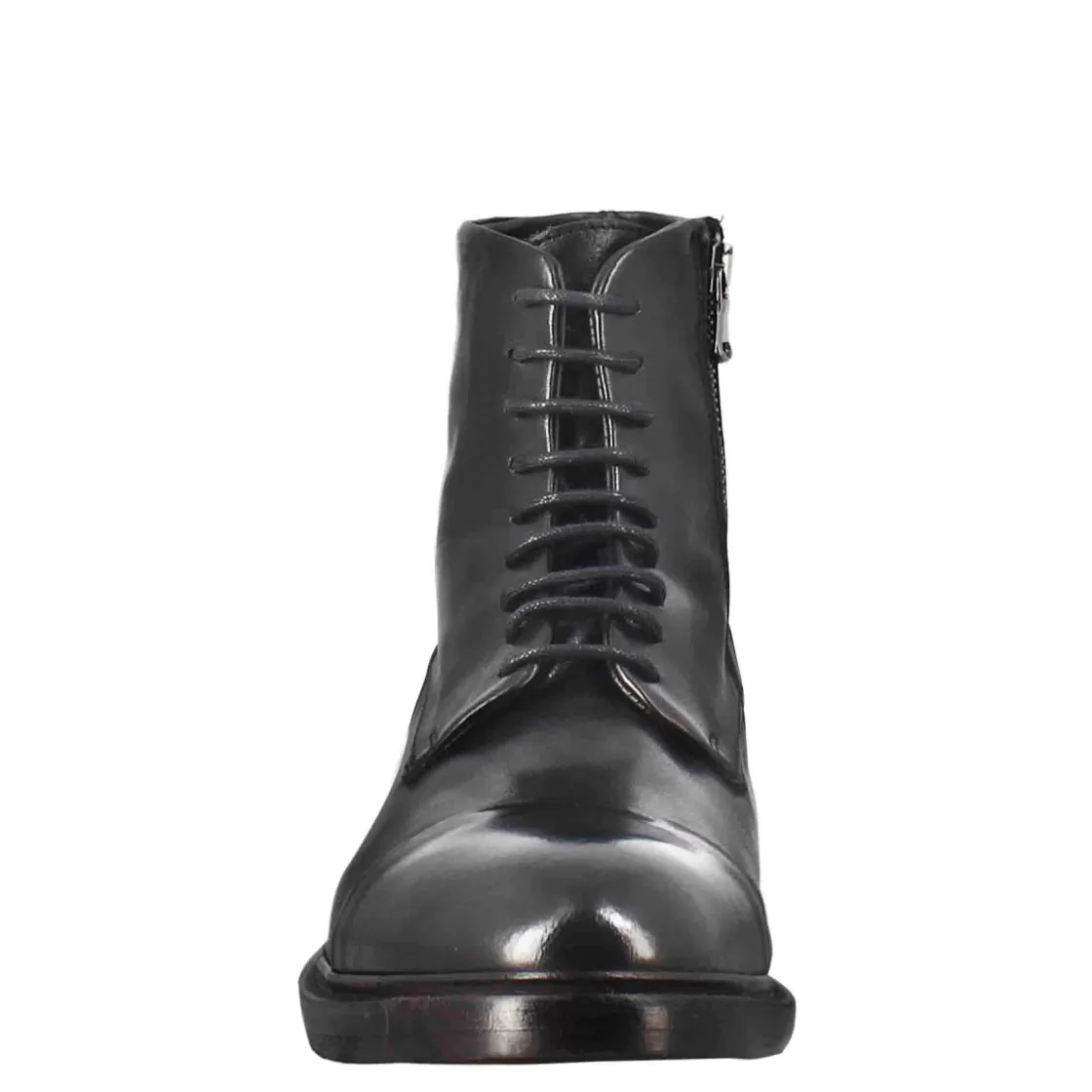 Best Leonardo Shoes Stivaletto Anfibio Alto Diver Da Uomo In Pelle Lavata Colore Nero