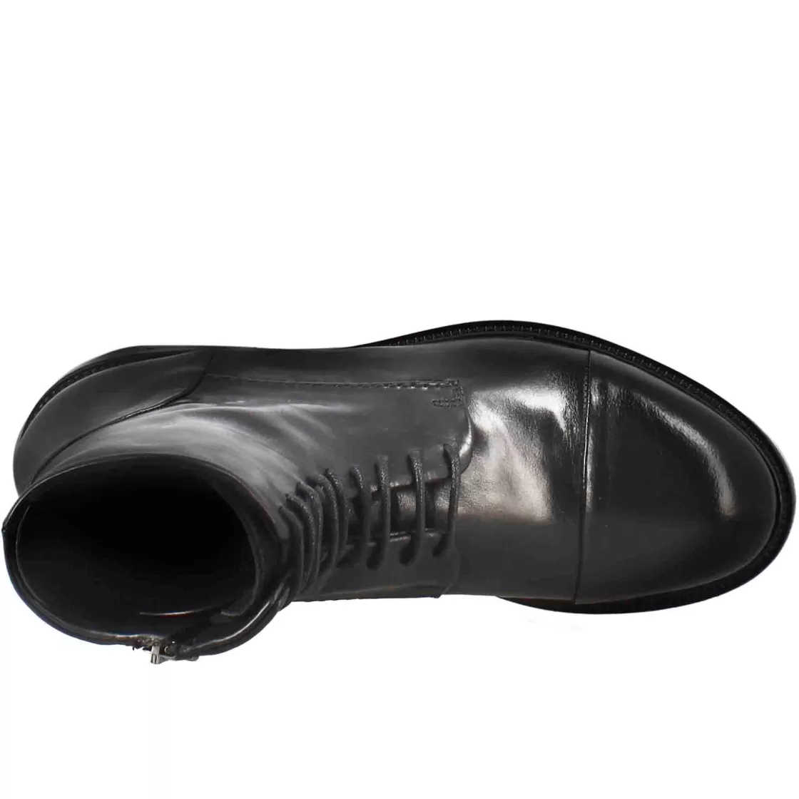 Best Leonardo Shoes Stivaletto Anfibio Alto Diver Da Uomo In Pelle Lavata Colore Nero