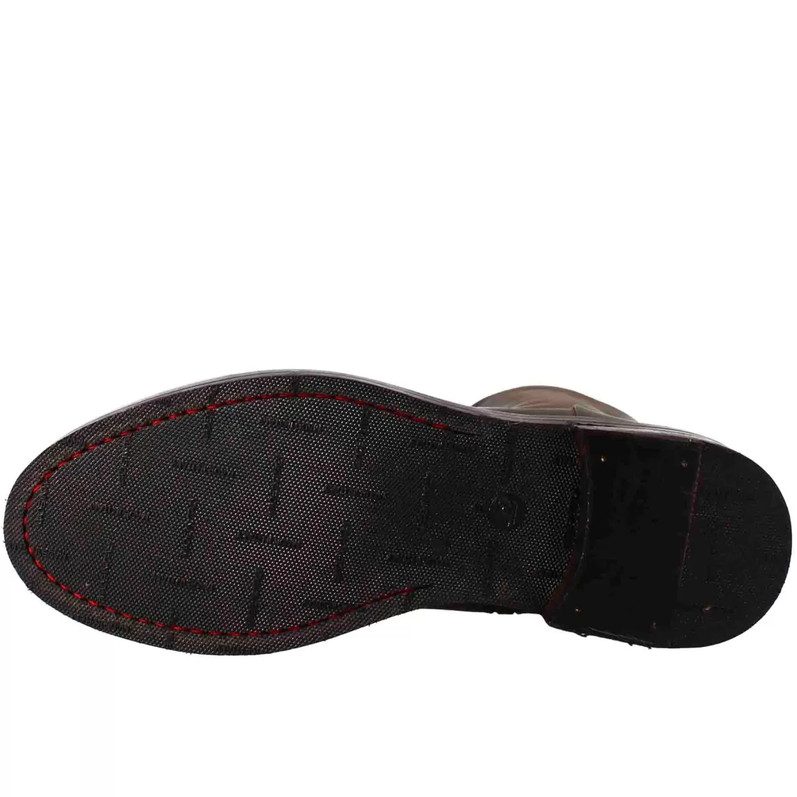 Store Leonardo Shoes Stivaletto Anfibio Alto Diver Da Uomo In Pelle Lavata Colore Testa Di Moro Marrone