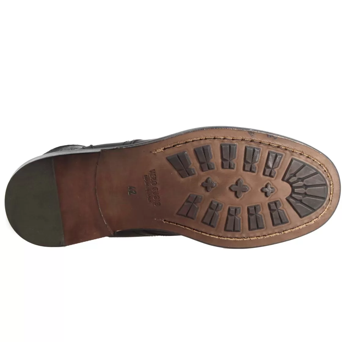 Hot Leonardo Shoes Stivaletto Anfibio Artigianale In Pelle Colore Con Allacciatura Nero