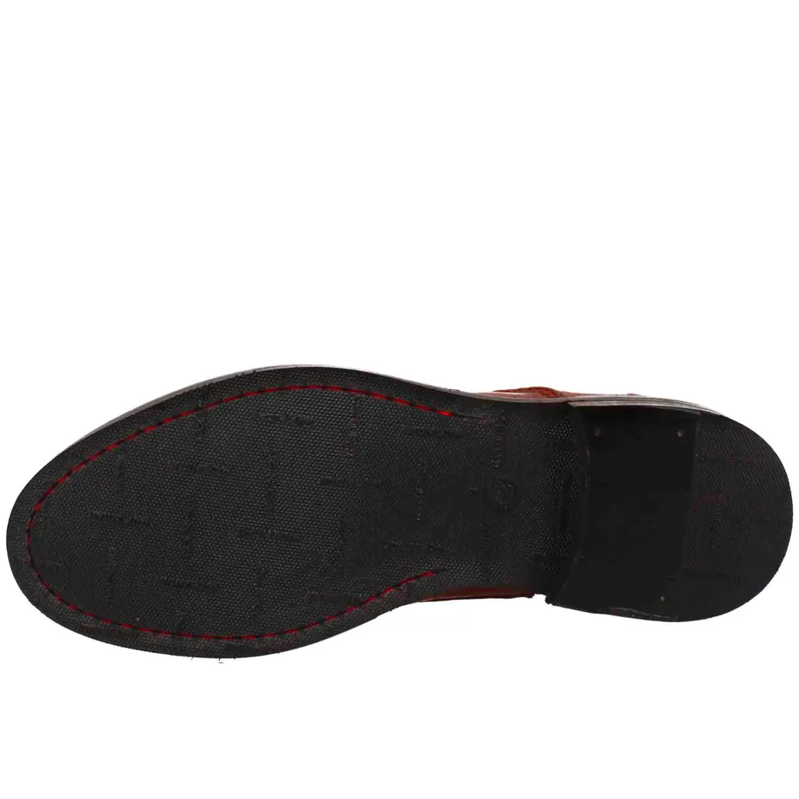 New Leonardo Shoes Stivaletto Anfibio Medio Diver Da Uomo In Pelle Lavata Colore Cuoio Marrone