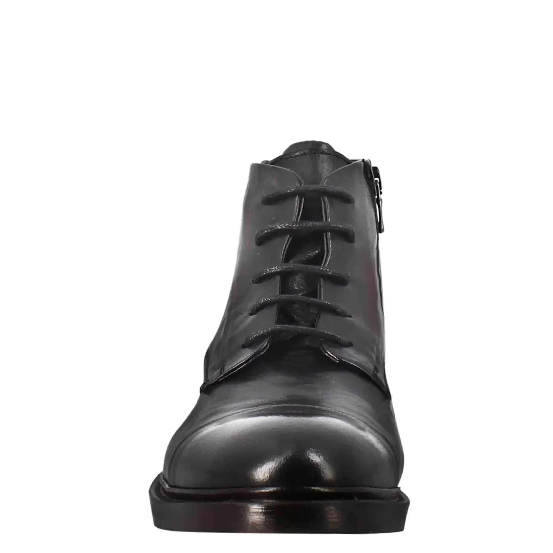 Clearance Leonardo Shoes Stivaletto Anfibio Medio Diver Da Uomo In Pelle Lavata Colore Nero