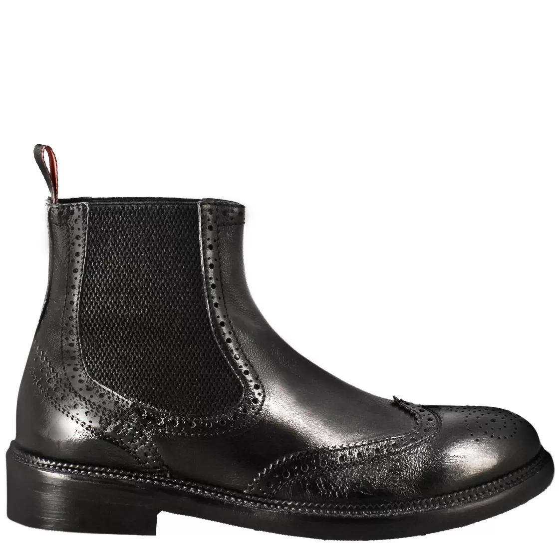 Hot Leonardo Shoes Stivaletto Candy Chelsea Da Uomo In Pelle Lavata Colore Nero