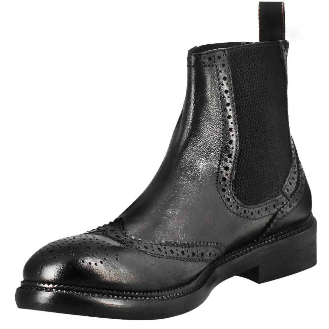 Hot Leonardo Shoes Stivaletto Candy Chelsea Da Uomo In Pelle Lavata Colore Nero